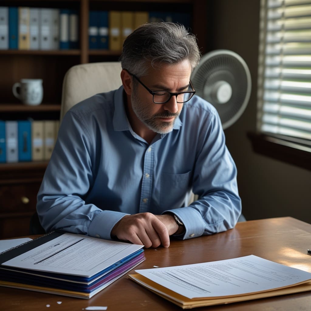 A close-up of standardized autism assessment materials being reviewed by a clinician at a desk..
