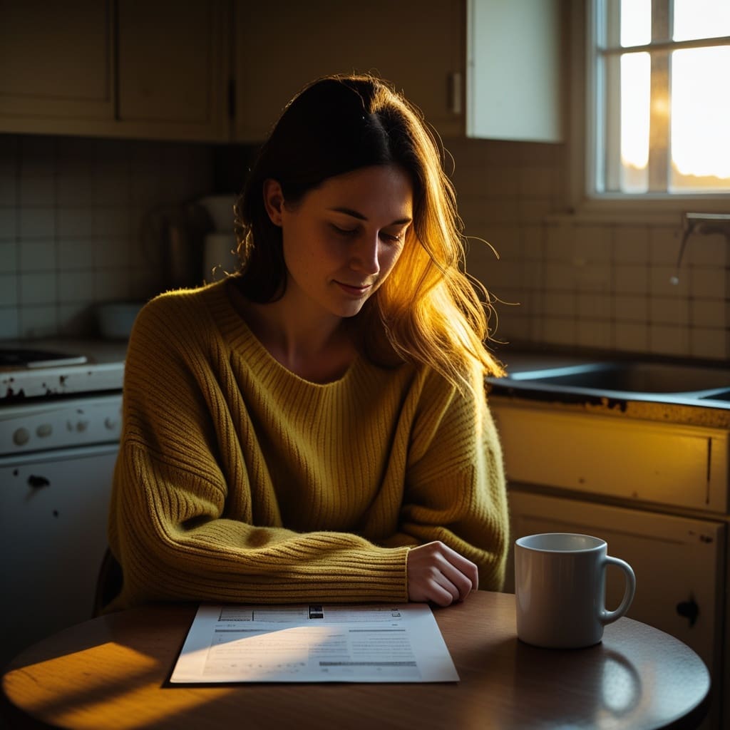 An adult reviewing a diagnostic report at home, symbolizing the moment of receiving clarity.